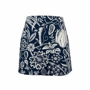 Gretchen Scott Hummingbird Skippy Skort Skirt Blue White Floral Size Medium